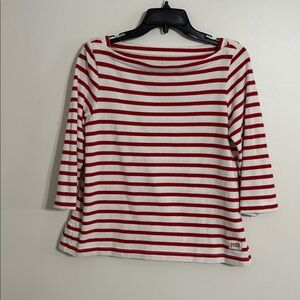 Kate Spade Broome Street Red and White Striped Blouse Size Medium